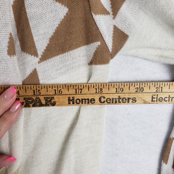 Rue 21 Women's M Open Front Southwestern Cardigan Beige Brown Lagenlook Cowgirl - Picture 5 of 7